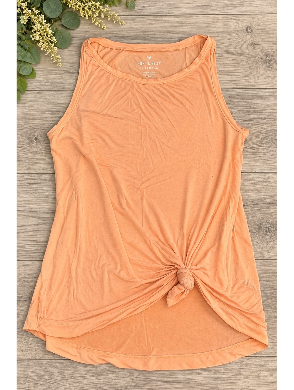American Eagle Soft & Sexy Peach Tank Top Size Small